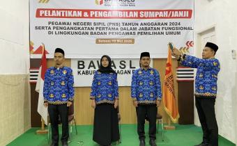 Dokumentasi Pengambilan Sumpah Jabatan Fungsional di lingkungan Bawaslu
