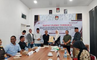 Dokumentasi Rapat Pleno Terbuka Rekapitulasi Pemutakhiran Data Pemilih Berkelanjutan (PDPB) Triwulan II Tahun 2026 